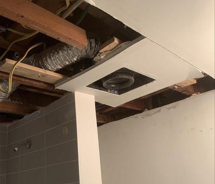 Removed wet ceiling